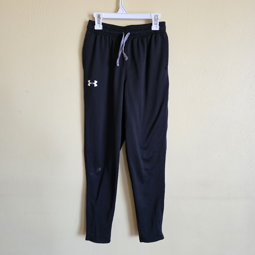 Under Armour Youth Fitted Black Athletic Jogger Pants Boys' UA Brawler 2.0 Taper
